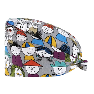 Premium Unisex Adjustable Tie <b>Back</b> <b>Scrub</b> Caps Breathable Cotton Blend Surgical Operating Cap Anti Fog Button Needle Detection - Product Image 4