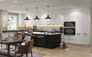 Walk-in Kitchen with Modern, Simple and Customized Solid Wood Kitchen Cabinets - Product Image 3