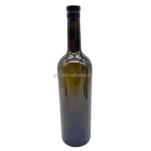 750 мл пустая темно-зеленая Янтарная черная стеклянная бутылка Красного вина/750 мл винные бутылки