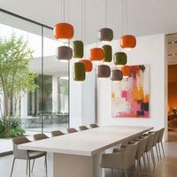 Lanterne en métal à suspendre au plafond en verre pour chambre à coucher, villa, île, restaurant, lampe suspendue