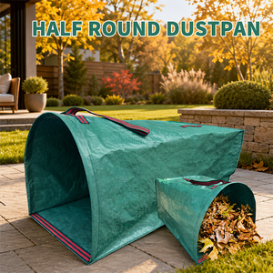 Sac à déchets de jardin en PP tissé robuste, réutilisable, semi-circulaire, avec poignées, pour le nettoyage des jardins et des pelouses - Product Image 1