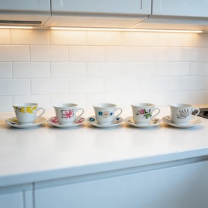 Nuevo Juego de Té de Porcelana, Tazas y Platillos de Té Económicos al por Mayor, <span class=keywords><strong>Marca</strong></span> HARVIT, Diseño Floral de Origen Hunan - Product Image 3