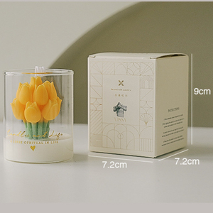 เทียนหอมกลิ่นดอกทิวลิป ช่อดอกไม้แสนโรแมนติก เทียนอโรมาเธอราพีสำหรับตกแต่งบ้าน วันแม่ - Product Image 6