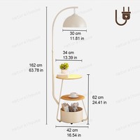 Lampadaire sur mesure avec table d'appoint, logo couleur OEM, éclairage décoratif multi-scènes pour la maison