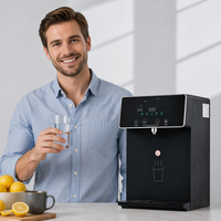 Distributeur d'eau RO mural de bureau avec sortie eau chaude et froide, filtration 3 étapes PAC RO CTO, purificateur d'eau domestique