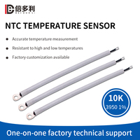 Capteur de température thermistance NTC 10K 100K 3950 pour pack de batteries au lithium pour énergies nouvelles avec longueur de câble personnalisable