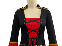 Kapitänin der Karibik Piraten-Kostüm für Damen, Halloween-Outfit, Gotischer Jack-Stil, Rotes Kleid für Rollenspiele