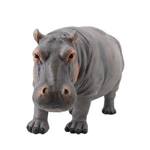 Custom Design Speeltuin Dier Sculptuur Carving, Handgemaakte Realistische Nijlpaard Hars Ornament/Beeldje Home Decoratie Polyresin - Product Image 3