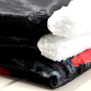 ผ้าห่มผ้าสักหลาดหนาและอบอุ่นผ้าฟลีซเชอร์ปาสองชั้น - Product Image 3