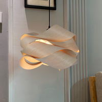 Lustre en placage de bois tissé pendentif lumière rotin lumière pour salle à manger couloir ferme cuisine