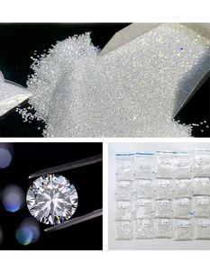 مجوهرات لامعة, أحجار فضفاضة ، لون رمادي مميز ، قطع زمرد ماسي ، قطع صناعية من المويسانتي - Product Image 4