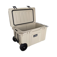 Nevera Portátil Térmica Impermeable AHIC de 50QT con Ruedas para Acampar, Hacer Barbacoas y Picnics