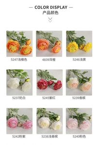 Imitated Silk Three Headed Flamingo Lotus Artificial Roses for Home Decoration Valentine's Day Easter-High Quality Bouquet - Product Image 6