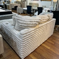 PZ HOME Canapé d'Angle de Luxe en Forme de L Très Douillet avec Méridienne pour Salon en Tissu Velours Côtelé Doux