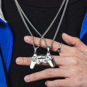 <span class=keywords><strong>Collier</strong></span> magnétique 2 pièces/ensemble pour amoureux de manettes de jeu, bijoux d'amitié, <span class=keywords><strong>collier</strong></span> de contrôle magnétique pour femmes, hommes et amoureux - Product Image 1