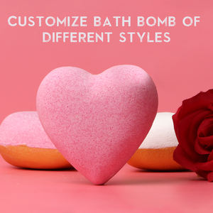 Bombes de bain <span class=keywords><strong>en</strong></span> forme de cœur, parfumées aux fleurs, 100% naturelles, faites à la main pour la Saint-Valentin, relaxantes pour le <span class=keywords><strong>spa</strong></span>, couleurs personnalisables - Product Image 3