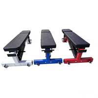 Banc de musculation réglable robuste avec roues de transport, banc d'entraînement multi-angles pour la musculation