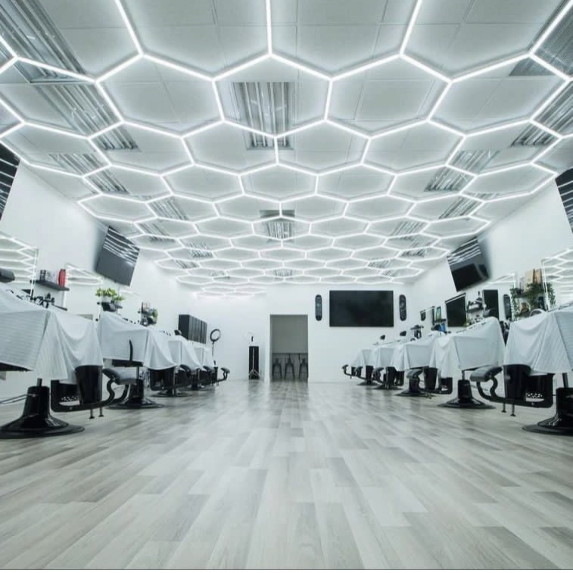 Hexagonal Honeycomb Automotive Led Working Lights Car Showroom Beauty Station Care Workshop Lamp Detailing Lights