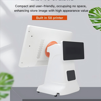 15.6 pouces Win Android I3 I5 Imprimante Touch Pos Tout en Un Système Terminal Caisse Enregistreuse POS Systèmes avec Imprimante Scanner