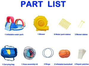 Château gonflable personnalisé de vente directe d'usine avec <span class=keywords><strong>le</strong></span> canon à eau d'escalade d'arroseur arc-en-ciel de basket-ball pour des enfants - Product Image 6