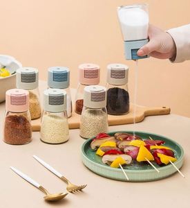 Hot Selling Press Type Control Quantitative Tank Kitchen Glass <b>Bottle</b> Salt Pepper Seasoning Jar Spice <b>Shaker</b> - Product Image 6