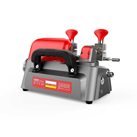Machine à découper les clés manuelle compacte CGDI W1 avec pince rotative à 4 côtés, LED intégrée, meule de ponçage BLEU ROUGE VIOLET