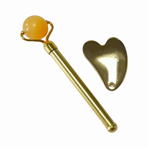 Vibrateur anti-âge de rouleau facial de pierre de jade naturelle en gros d'usine et outil de massage - Product Image 3