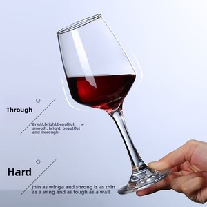 Ensemble de 4 verres à vin rouge, 12 oz, verres à vin en cristal sur pied, élégants verres à long pied pour la maison, le bar, les fêtes, les cadeaux - Product Image 3