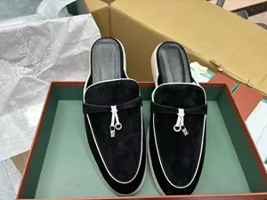 Designer Sneakers Leather Mule Loafers for Women Backless Slip-On Casual Decorative Metal Accent Flat Breathable Soft for Summer - Product Image 3