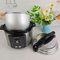 Cuisinière électrique à pression domestique en acier inoxydable de haute qualité, avec cuve intérieure en aluminium, 6L, 11-en-1, multifonction, contrôle numérique, US