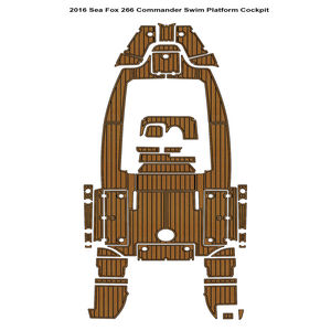 Plataforma de Natación Sea Fox 266 Commander 2016, Piso de Espuma EVA Imitación Teca, SeaDek MarineMat Estilo Gatorstep Autoadhesivo - Product Image 1