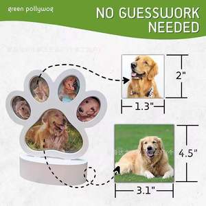 Cadre photo en bois en forme de patte, présentoir de table personnalisé pour animaux de compagnie, cadre en bois fait main, orientation horizontale - Product Image 4