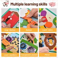 Animal de ferme vert Montessori livre silencieux jeu sensoriel voyage feutre livre pour garçons et filles motricité fine jouets éducatifs