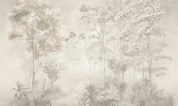 Papier peint mural personnalisé imperméable à l'eau avec motif de feuilles de jungle, tissu mural sans couture pour la décoration murale de la chambre à coucher