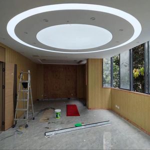 Película de irregularidad Circular de Venta caliente de Grado Superior TABLERO DE PELÍCULA TRANSPARENTE techo elástico de luz blanca <span class=keywords><strong>para</strong></span> oficina - Product Image 2