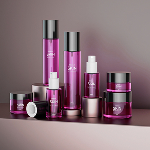 完全なスキンケアセットギフトボックス包装ガラス瓶付き40 80 100mlと30 50 80gクリーム瓶と軟膏包装 - Product Image 5