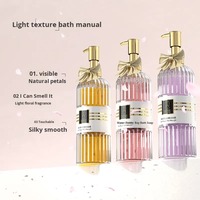 Gel Douche Parfumé aux Pétales de Fleurs Fraîches, Parfum Longue Durée, Infusé aux Ingrédients Herbacés - Fleur de Cerisier, Lilas, Jasmin