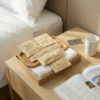 Lot de produits de toilette écologiques de luxe personnalisables avec logo pour hôtels, doux et confortables, format voyage bio