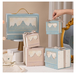 Boîte-cadeau de velours de feu d'artifice doré de style européen de <span class=keywords><strong>grande</strong></span> <span class=keywords><strong>taille</strong></span>, boîte-cadeau de souvenir de mariage, boîte à bonbons de mariage à main de banquet - Product Image 3