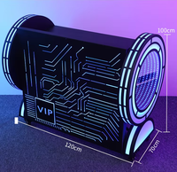 Abyss-Tables de stand de DJ LED améliorées, comptoir de bar portable et lumineux avec lumières LED, bar dédié au DJ et discothèque