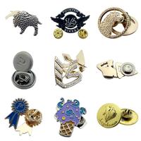 Badge en métal gravé en 3D personnalisé, étoile, épingle de revers avec fixation