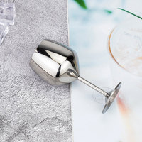 Maßgefertigte 2oz Weingläser, Bar-Party-Heim-Trinkbecher, Unzerbrechliche Edelstahl-Kelche mit Längeren Stielen, Mini-Rotweingläser