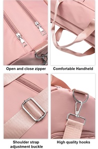 I-0822 Travelling Camping Duffel Foldable Fitness Yoga Gym <b>Tote</b> Sport <b>Bag</b> <b>With</b> Shoe <b>Compartment</b> - Product Image 6