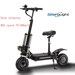 USA warehouse Dropshipping Geofought E5B Off Road Electric Scooter Fat Tires Wheel 6000w Motorcycle adults E scooters