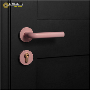 Poignée de porte en alliage de zinc jaune, design minimaliste Morandi, pour usage hôtelier, fabriquée en Chine, serrure de poignée de porte artistique - Product Image 4