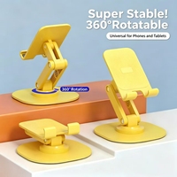 Support de téléphone de bureau rotatif à 360 degrés, pliable, stable, antidérapant, universel, pour tablette, support paresseux