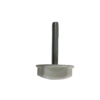 Pied de meuble réglable en plastique blanc et noir avec tête de vis cruciforme