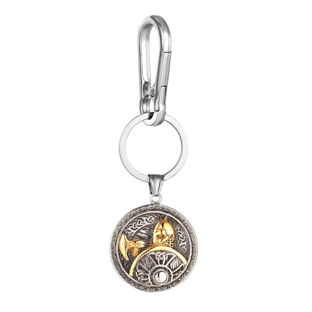Pendentif bicolore avec fermoir bec d'aigle