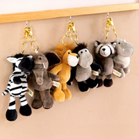 OEM ODM Marque Richy Porte-clés en peluche décoratif en forme de tigre de 15 cm, personnalisé, rembourrage en coton PP doux, unisexe, pour les 5-14 ans et plus