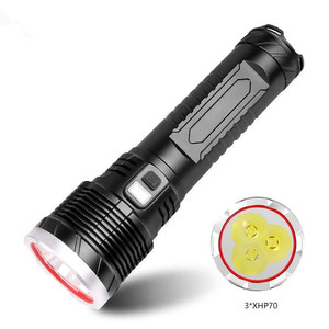 XHP70 <b>Rechargeable</b> <b>Flashlight</b> 3 Xhp70 Led High Power Outdoor Torch Light 10000 Lumens - Product Image 1